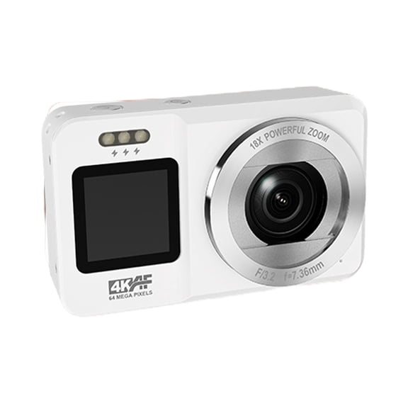 AOOOWER UHD 6400W Pixels Digital Camera 18X Zoom Double Display ABS for Students