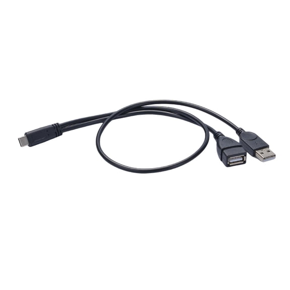 AOOOWER USB 2.0 Female and Male to Type C OTG Splitter Cable for Phone and Tablet Use