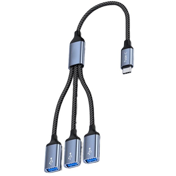 AOOOWER USB C Cable Simultaneous Charging And Data Transfer Splitter For Mobile Devices OTG Support