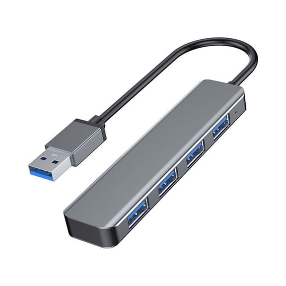 AOOOWER USB Hub USB 3.0 Adapter 4 in 1 Portable Space Aluminum Alloy 1x3.0+3x2.0 USB 4-Ports Compatible PC Notebook Extender