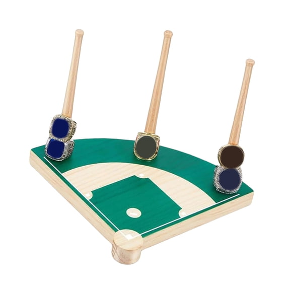 AOOOWER Unique Baseball Field Designs Rings Display Stand Holder For Home Or Store Use