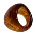 thumbnail image 1 of AOOOWER Unique Brown Resin Ring Jewelry Trendy Brown Resin Ring Crafted For Individualistic Style And Simplistic Elegances, 1 of 10