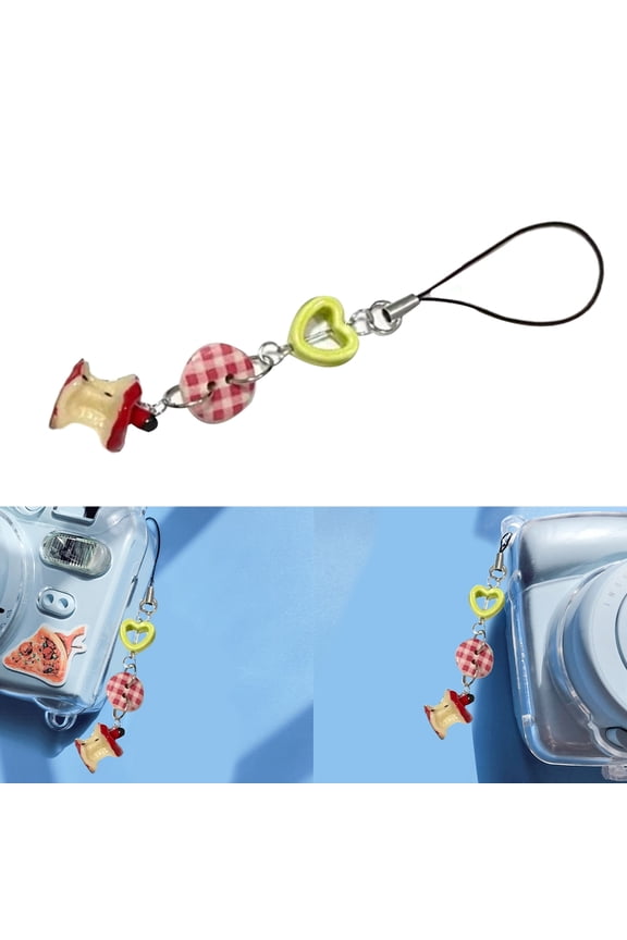Unique Fruit Core Keychain Cute Apples Core Keyring Cute Phone Charm Keychain