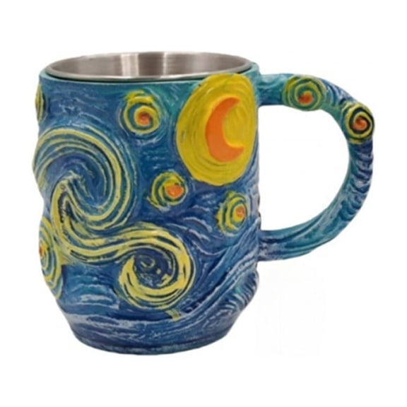AOOOWER Unique Hand Painting Star Art Cup with Thermal Insulation Suitable for Hot Drink