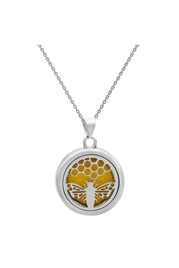 Unique Scent Diffuser Necklace Round Lockets With Magnetic Closure Neck Chain