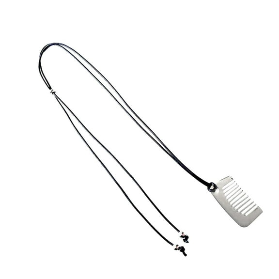 AOOOWER Unique Silver Comb Pendant Necklace Portable for Student and Fashionistas