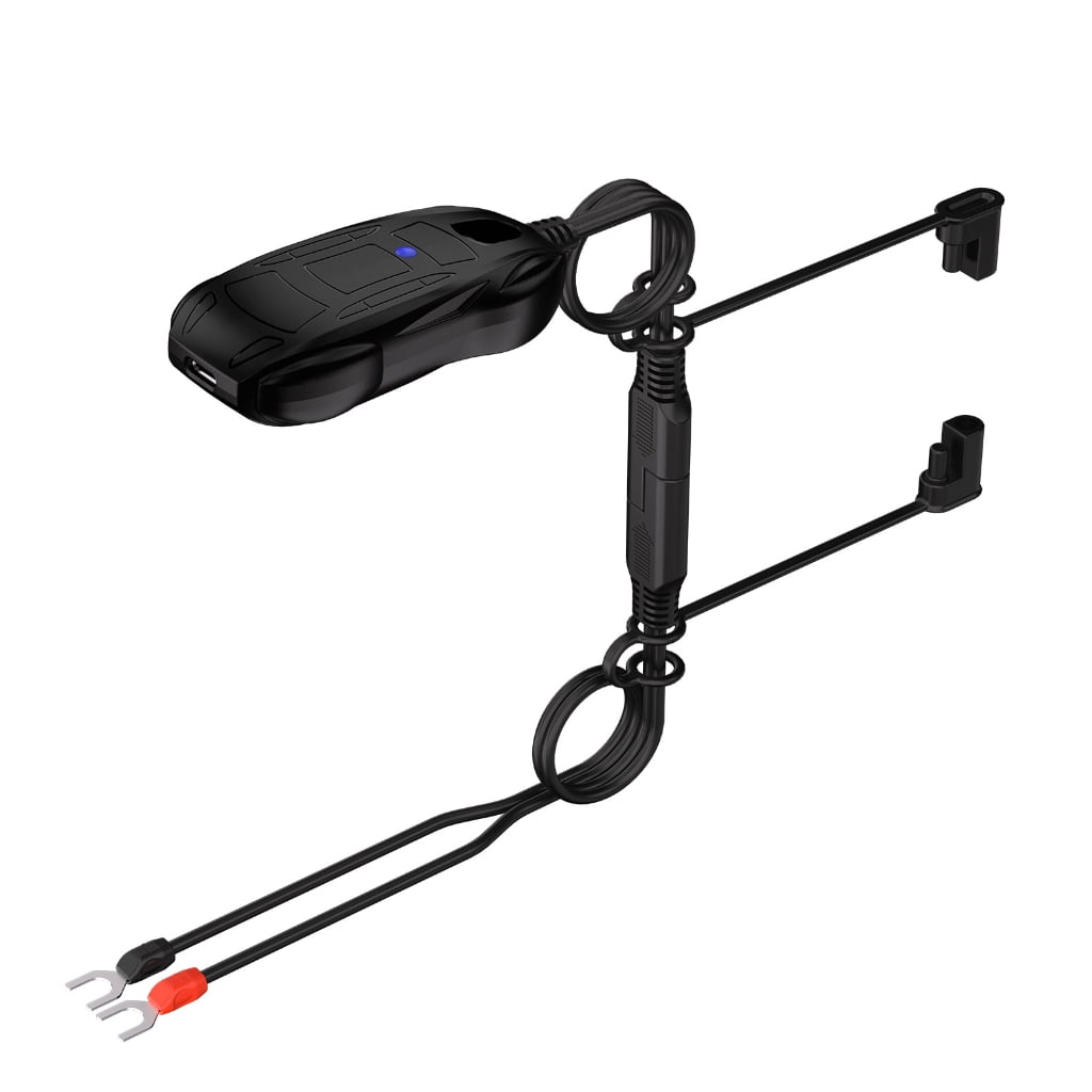 AOOOWER Universal Motorbike Battery Charger Motorcycle 6V 12V Charging Adapter with LED Indicator 30W USB Battery Charger Cable