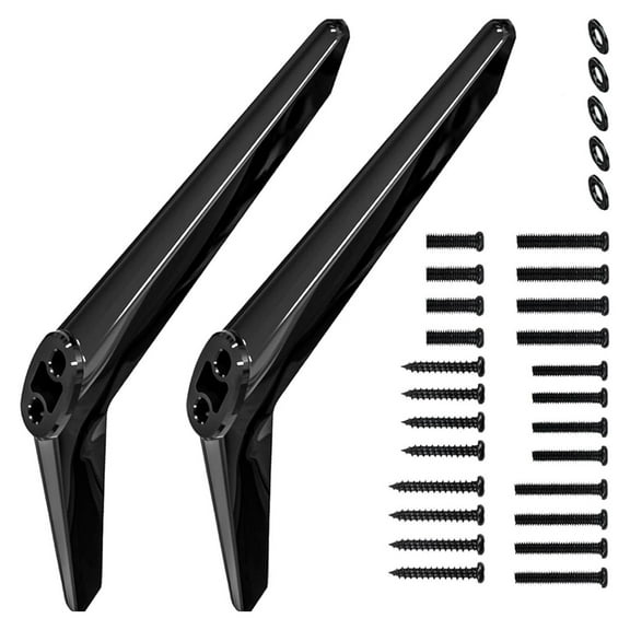 AOOOWER Universal Television Base Stand For 28 65 Inch Screens No Drill Installation ABS Construction Includes Mounting Hardware