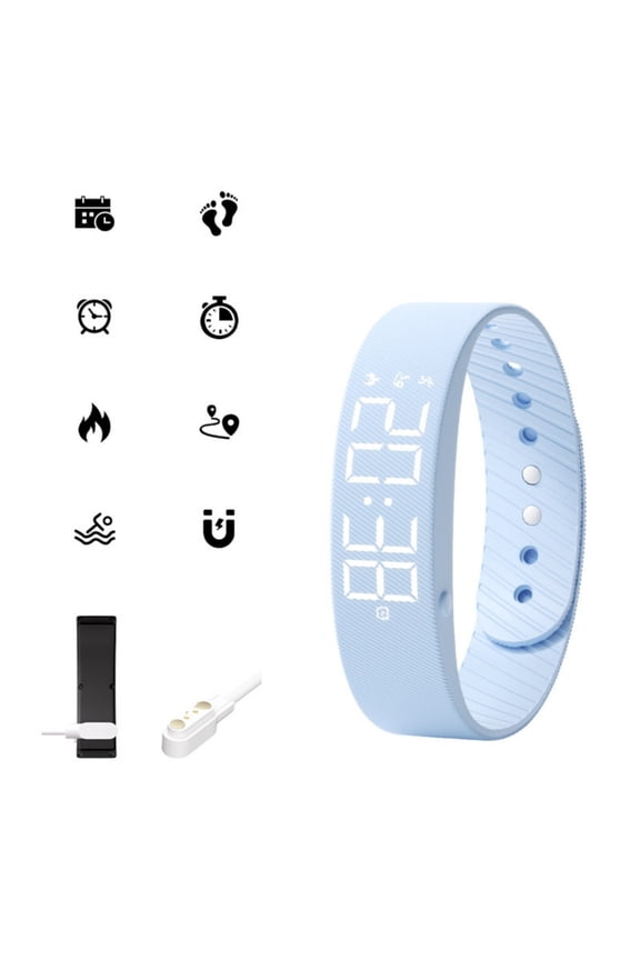 Upgraded Trembling Alarm Band, Waterproof Original Wake Up Alarm Band for Sleeper, Magnetic Charging Smart Wake-Up Wristbands, Step Counter&Timer, Adjustable Comfortable Fit