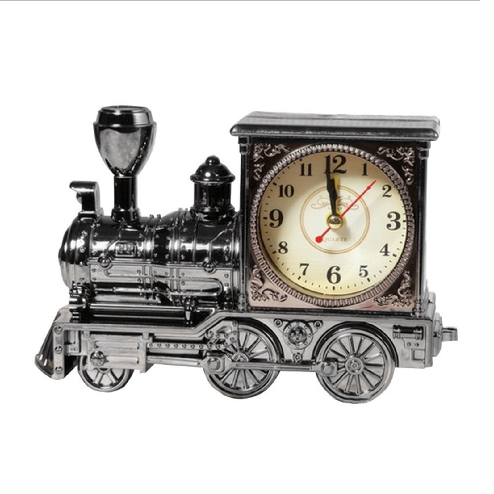 AOOOWER Vintage Train Alarm Clock Nostalgic Antique Table Desk Decor ...