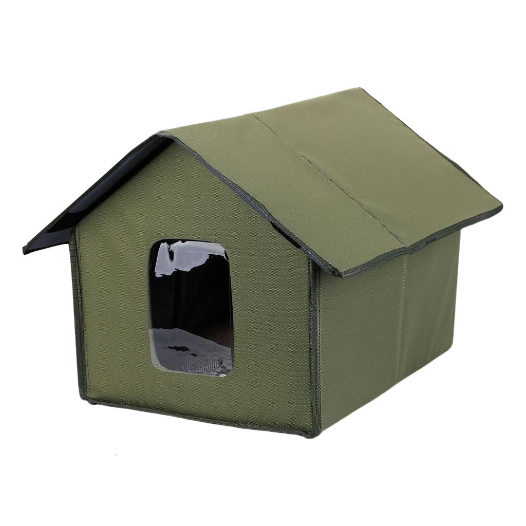 AOOOWER Weatherproof Outdoor Cats House Easy Assembly Insulated for Winter Warm House Waterproof Cats House Outdoor