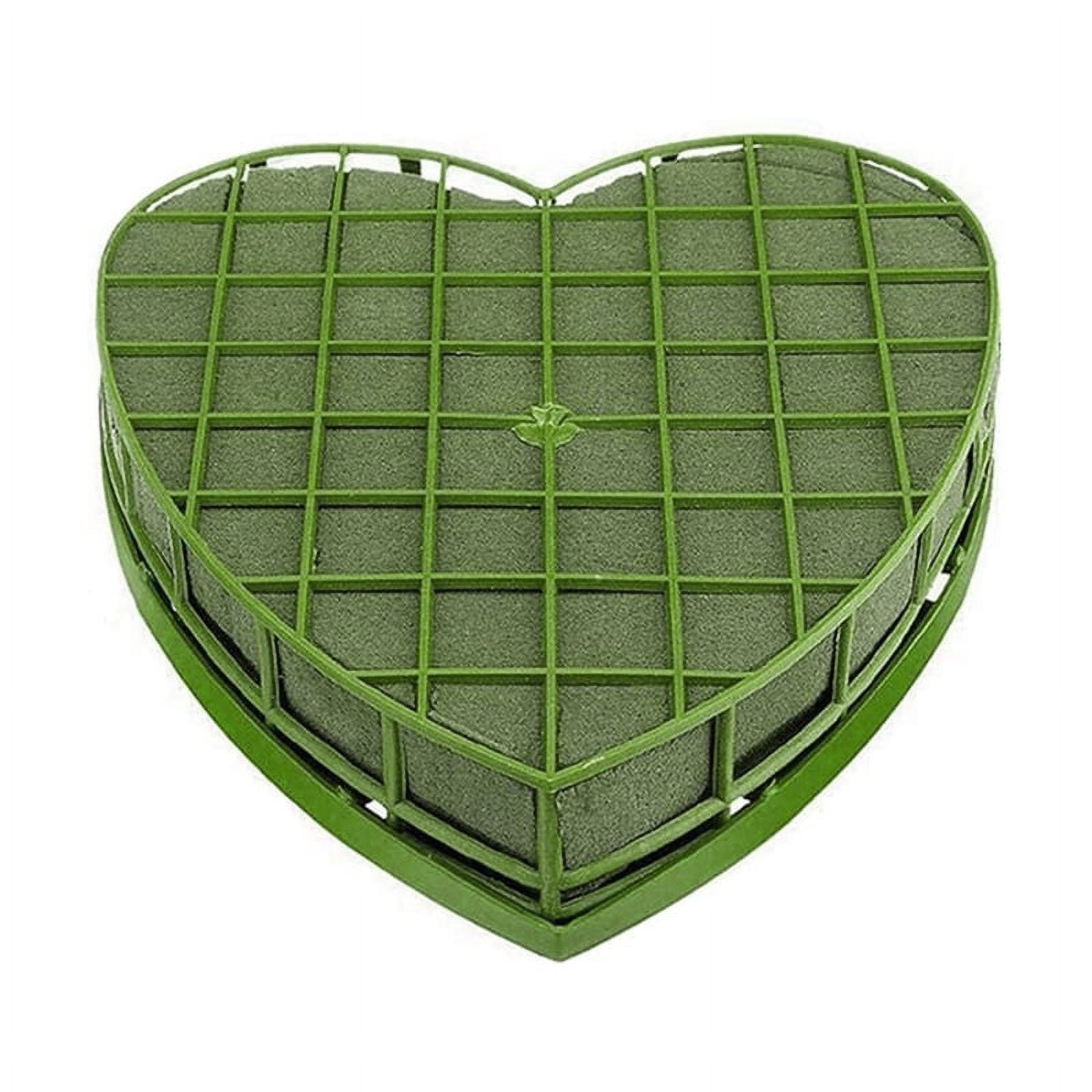 AOOOWER Wedding Car Heart Shape Flower Foam Cage Box with Suction Cup