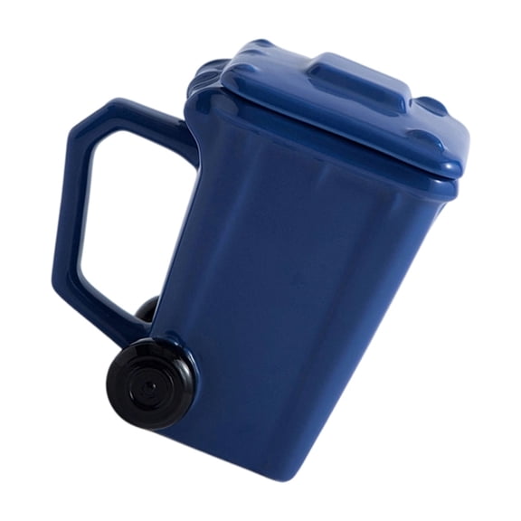 AOOOWER Weird Garbage Pail Shape Teas Cup 400ml Durable Ceramic Dishwasher Friendly Design