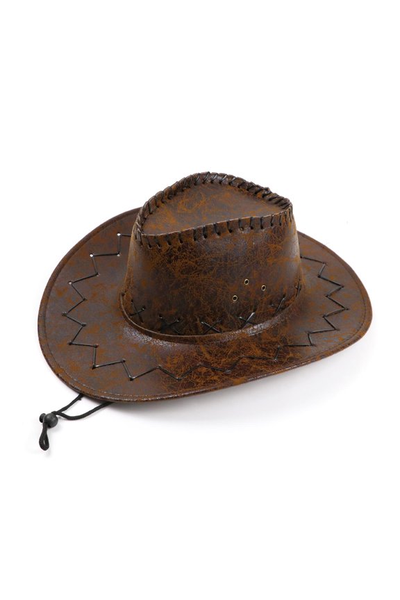Western Cowboy Top Hat Wide Brim Cowgirl Hat Jazz Hat for Sun Hat for Outdoor Tr