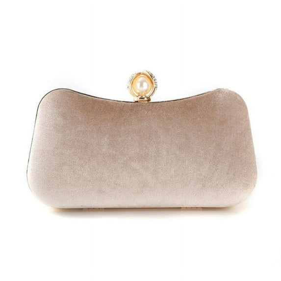 AOOOWER Women Evening Shoulder Bag Bridal Velvet Clutch Party Prom Wedding Crossbody Handbag Purse