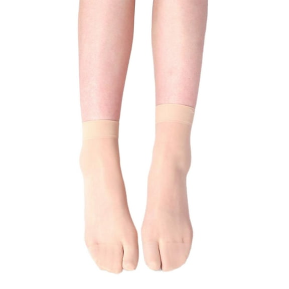 AOOOWER Women Toe Separated Flip Flop Thin Sheer Ankle Socks Invisible Effect for Office