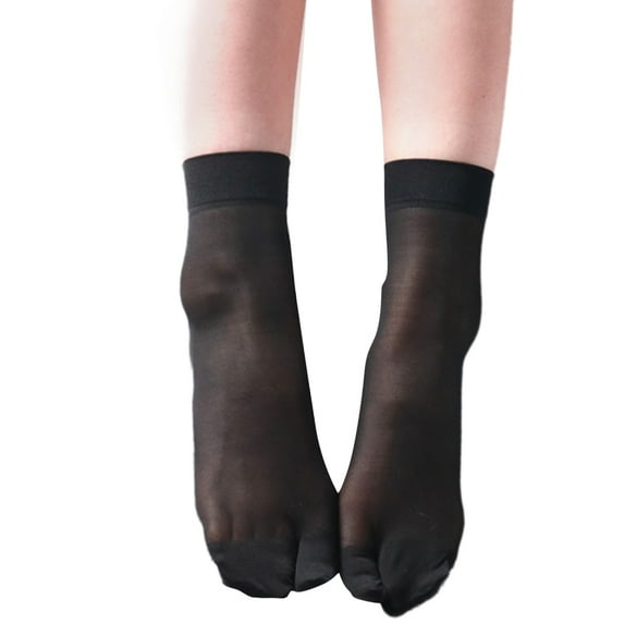 AOOOWER Women Toe Separated Flip Flop Thin Sheer Ankle Socks Invisible Effect for Office
