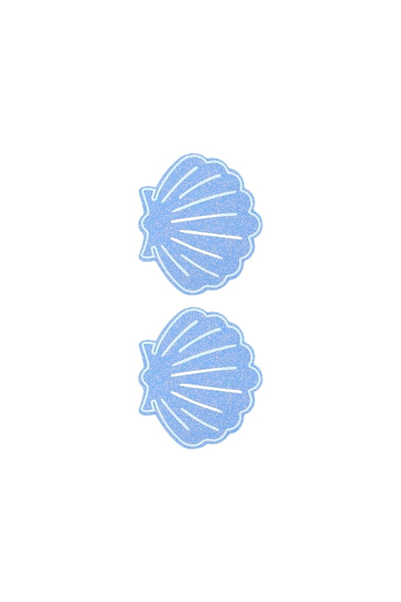 Women's Glitter Shell Shape Nipple Covers Pads Disposable Adhesive Petals