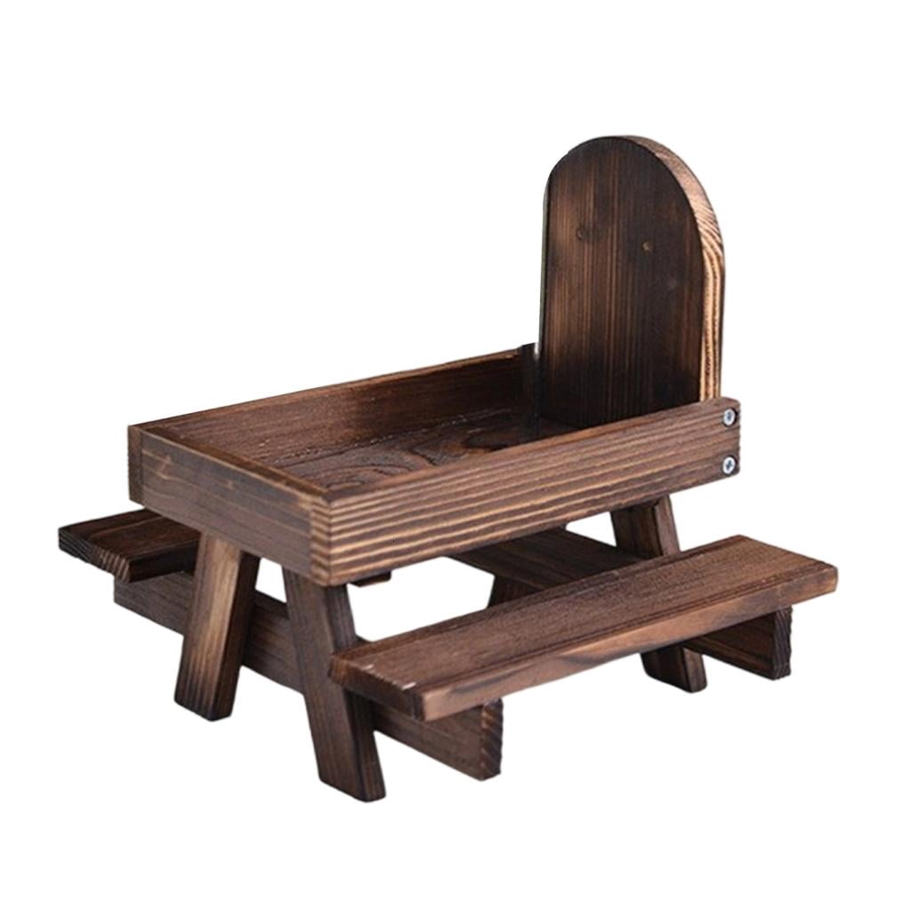 AOOOWER Wood Animal Feeder For Yard Birds And Squirrels All Weathers Corn Holder With Sunshade for Wildlife Feeding Supply