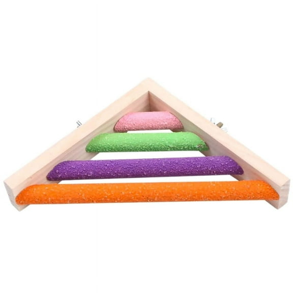 AOOOWER Wood Bird Stand Corner Perch Shelf with Screw 7" Parrot Chewing Toy for Birds Climbing Toys Cage Accessories