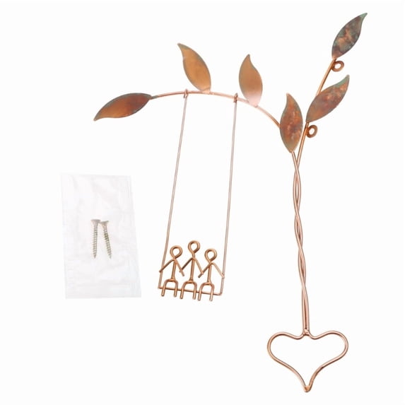 AOOOWER Wood Wall Decor,Rooted in Love Swing Sculpture Wall Art Decorative Wall Hangings Ornaments for Living Room Bedroom Decor