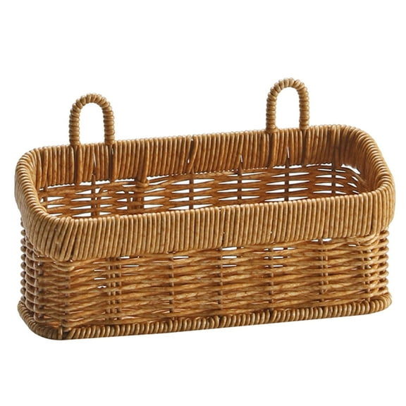 AOOOWER Woven Storage Basket Wall Mount Kitchen Ginger Garlic Organizer Vegetable Holder