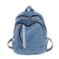 thumbnail image 1 of AOOOWER for Creative Blue Jean Backpack Denim Daypack Travel Rucksack Double Shoulder Schoolbag for Friend Birthday Daily Wear, 1 of 18