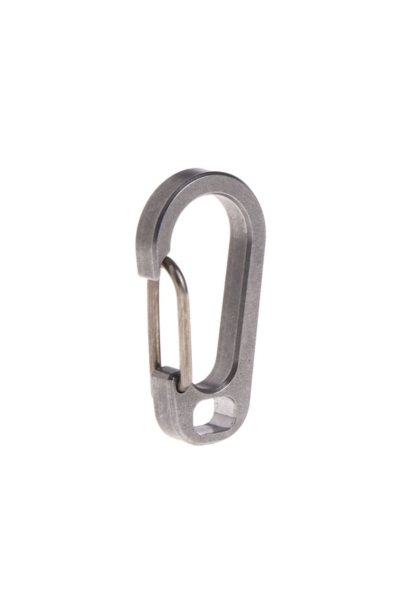 for Titanium Alloy Carabiner Keychain Spring Flat Hole D Flashlight Buckle EDC T