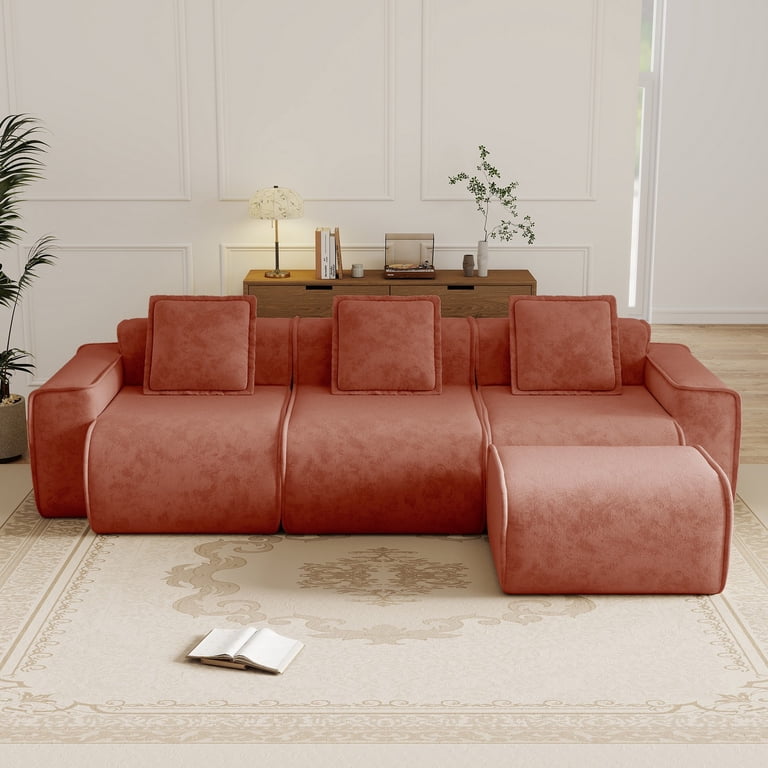 velvet deep modular couches