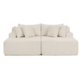 thumbnail image 1 of AOOWOW 82.5” Oversized Double Lounge Chaise,velvet Sofa Bed,Upholstered Boneless Cloud Sofa Deep Seat,No Assembly Required, 1 of 9