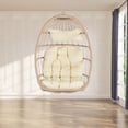 thumbnail image 1 of AOOWOW Hanging Egg Chair Without Stand, Wicker Swing Chair with Cushion, 350lbs Capacity Indoor Outdoor Khaki Chair, 1 of 5