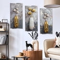 AOOYOU Flower Vase 3D Stereoscopic Effect Wall Sticker Triptych ...