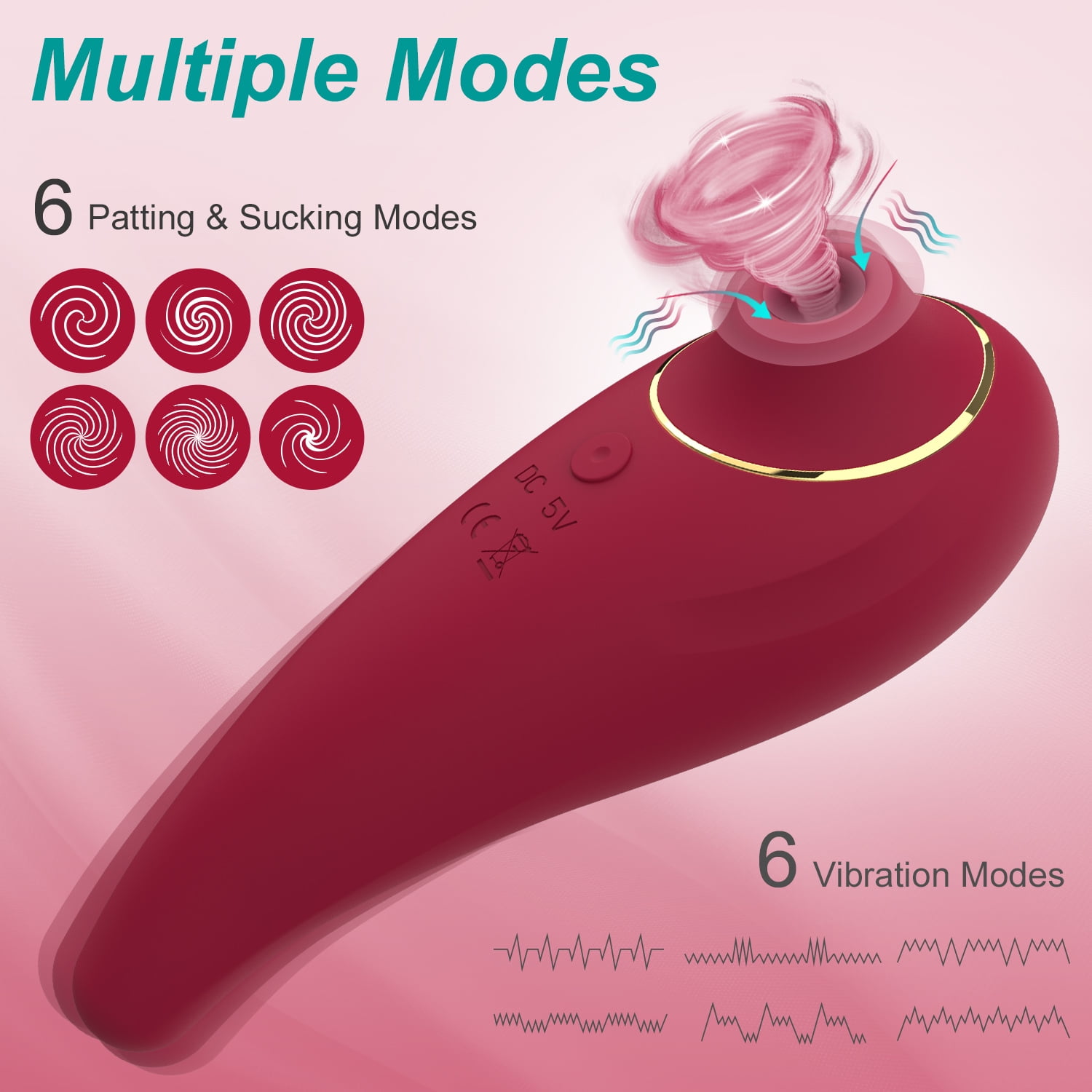 AOPAR 3 in 1 Clitoral Sucking Vibrator with 6 Slapping, Sucking and  Vibrating Modes Female Clitroal Nipple Vaginal Stimulator Adult Sex Toys  for Female Masturbation and Couples - Walmart.com