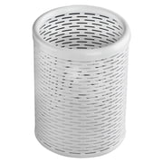 Artistic Urban Collection Punched Metal Pencil Cup, 3 1/2 x 4 1/2, White -AOPART20005WH