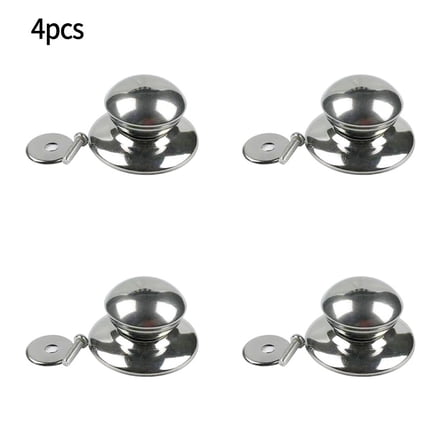 AOQIANLAN 4Pcs Oven Knob Stainless Steel Pot Pan Lid Cover Handle Replacement Accessories Kits Kitchen Cookware Hardware