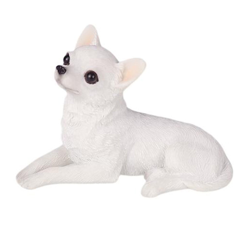 Statua di CANE Chihuahua Colorata, Scultura in Resina per Decorazione