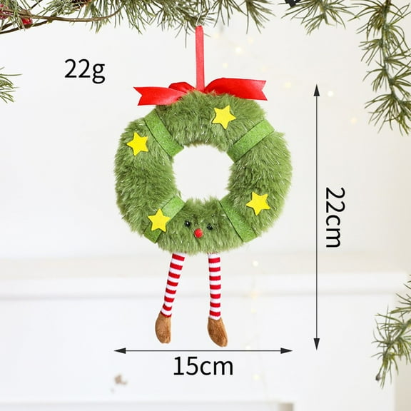 AOQIANLAN Christmas Series Plush Doll Gingerbread Man Soft Plush Toy Home Decoration Pendant Christmas Decoration wreath