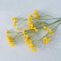 AOQIANLAN Flowers Flower Dried Gypsophila Bouquet Breath Artificial Baby Bouquets Fake Dry Decoration Babys Stems Branches Babysbreath yellow