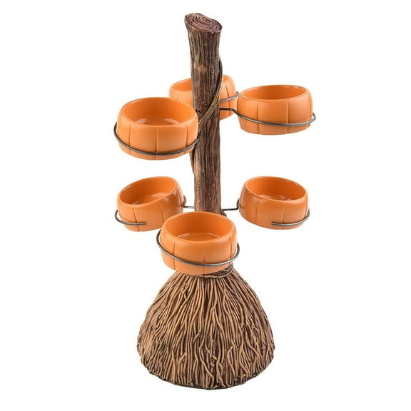 AOQIANLAN Halloween Pumpkin Cup Wine Glass Snack Plates Rack Resin Bowl Cake Stand Dessert Fruit Dish Tray For Halloween Pumpkin Ornaments #2