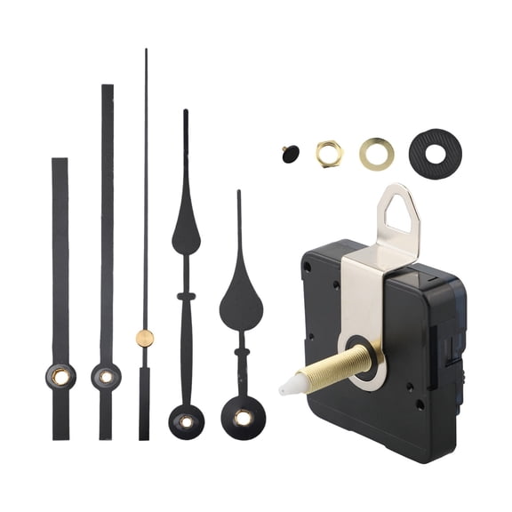 AOQIANLAN Silent DIY Sweep Second Wall Clock Movement 2PCS Metal Pointer Sets shaft 31mm