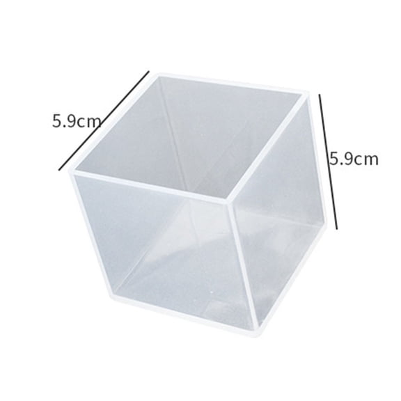 AOQIANLAN Silicone Silicone For Mold Cube Ornaments Silicone For Mold DIY Transparent 5.5cm