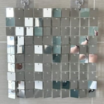 AOQIANLAN Square Sequin Wall Party Backdrop Wedding Events Decorations Birthday Wedding Silver