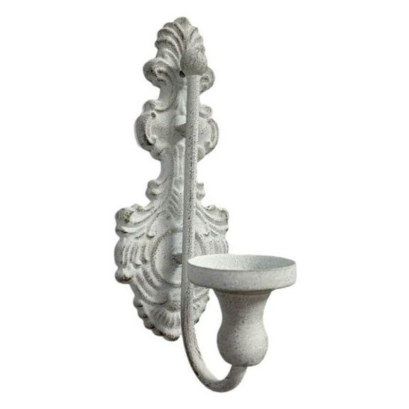 AOQIANLAN Vintage Distressed Wall Candle Holder for Living Room Decor Cast Iron Taper Candle Sconce for Elegant Home Ambiance Grey