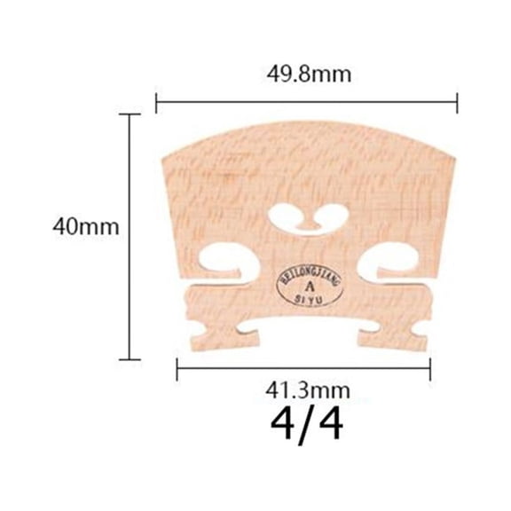 SPRING Violin Bridge Maple Full Size 4/4,3/4,1/4,1/2,1/8,1/10,1/16 4/4 size