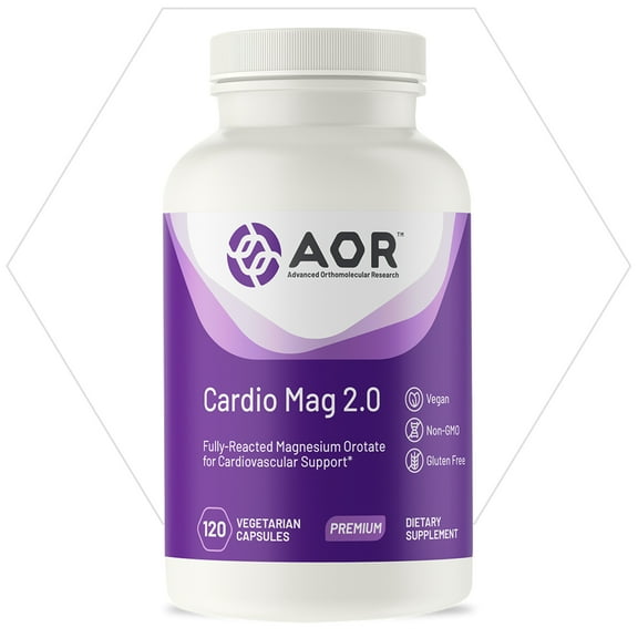 AOR, Cardio Mag 2.0, Supports a Healthy Heart, Muscle Function and Energy, Magnesium Supplement, 30 Servings (120 Capsules)