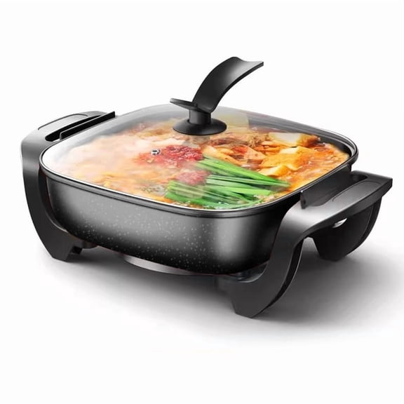 AORAN Multi-Cooker: Non-stick, adjustable temp electric pot. Fries, sauts, stews, steams. Fast heat, easy clean. Perfect for family meals & parties.