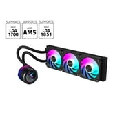 AORUS WATERFORCE X II 360 Liquid CPU Cooler, 360mm Radiator with 3x 120mm low noise ARGB Fans, compatible with Intel LGA1700 & 1851 and AMD AM5GP-AORUS WATERFORCE X II 360