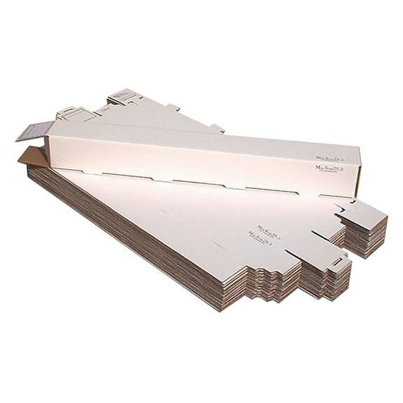 AOS Home Office Self Locing Stackable Mailer and Files Documents Storage Box - 3"x3"x25", Pack of 25