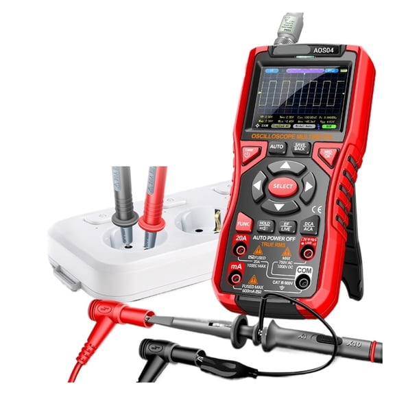 AOS04 2-in-1 10MHz Oscilloscope Multimeter Signal Generator Touch Screen