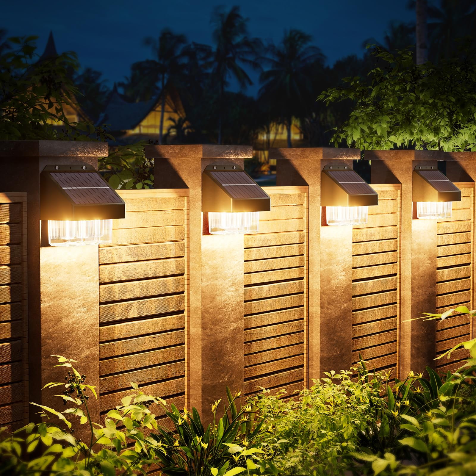 Amazon.com : Solar Lights Outdoor Waterproof for Garden Decor, 4 Pack ...